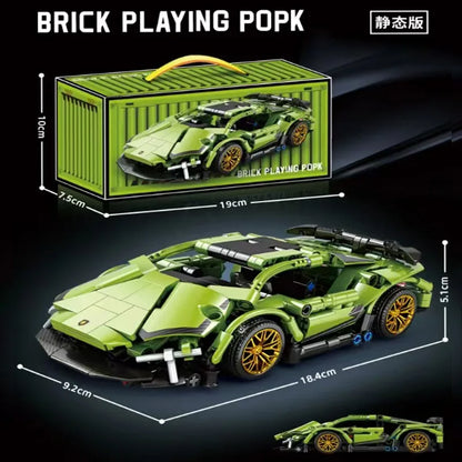 Technical Building Blocks Racing Car Model Kit – Speed City Mechanical Puzzle Bricks Set for Adults & Kids, Creative DIY Construction Toy Gift