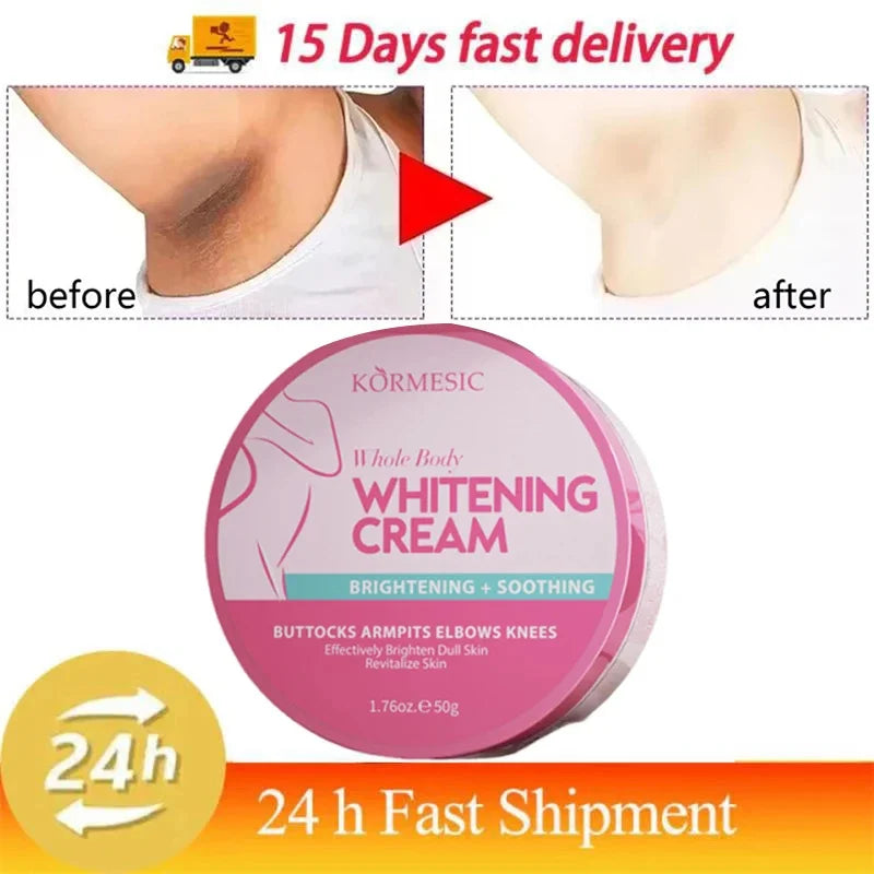 Brightening Body Cream – Underarm, Elbow & Knee Care Moisturizing Cream for Even Skin Tone, Dark Spot Care & Smooth Skin Appearance