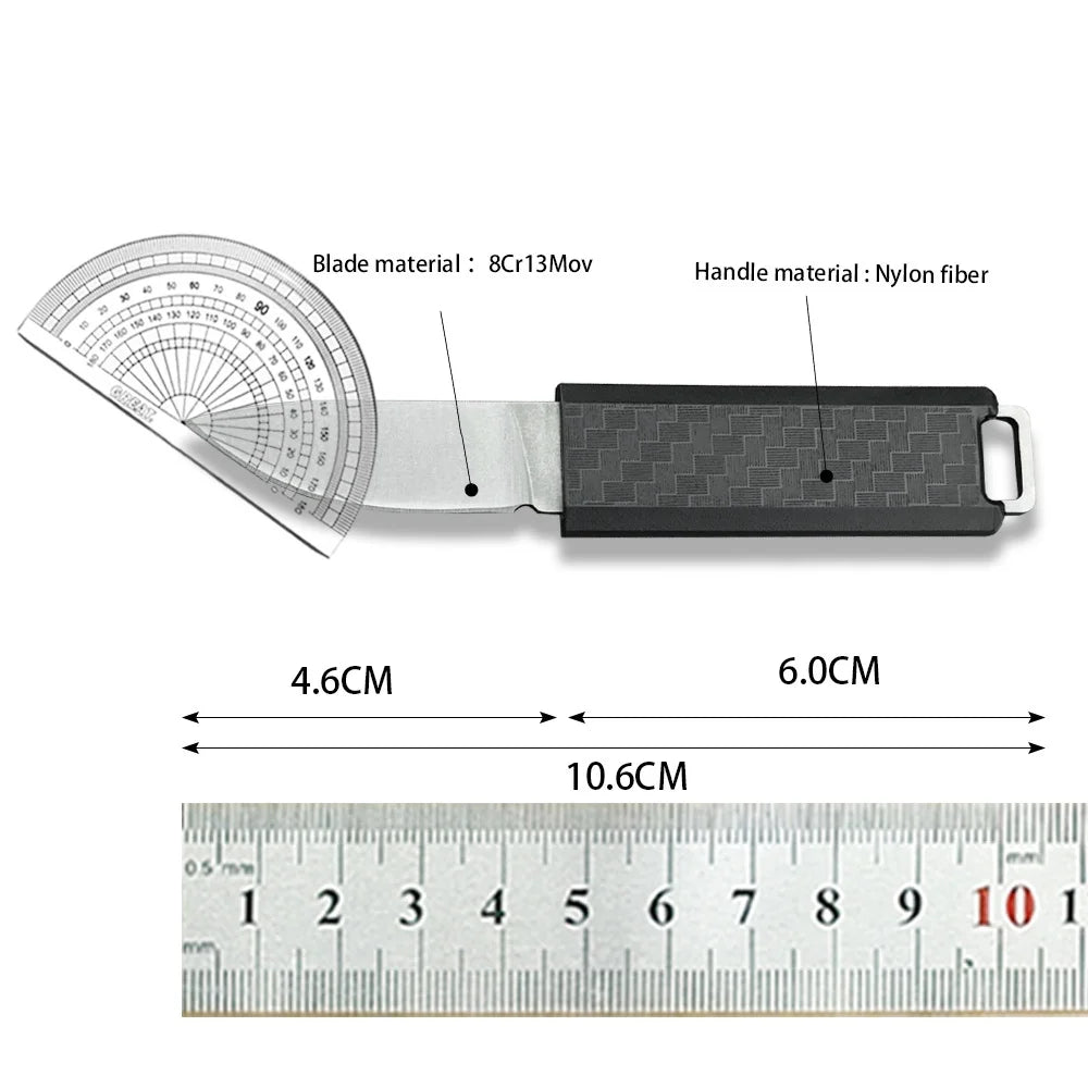 Mini Fixed Blade Knife 2425 – 8Cr13Mov Steel Blade with Nylon Fiber Handle for Outdoor EDC, Survival, Camping & Hunting