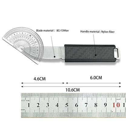 Mini Fixed Blade Knife 2425 – 8Cr13Mov Steel Blade with Nylon Fiber Handle for Outdoor EDC, Survival, Camping & Hunting