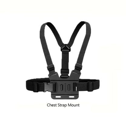 Action Camera Accessories Kit - Adjustable Head Strap & Chest Mount Holder for GoPro, DJI, Insta360 & More