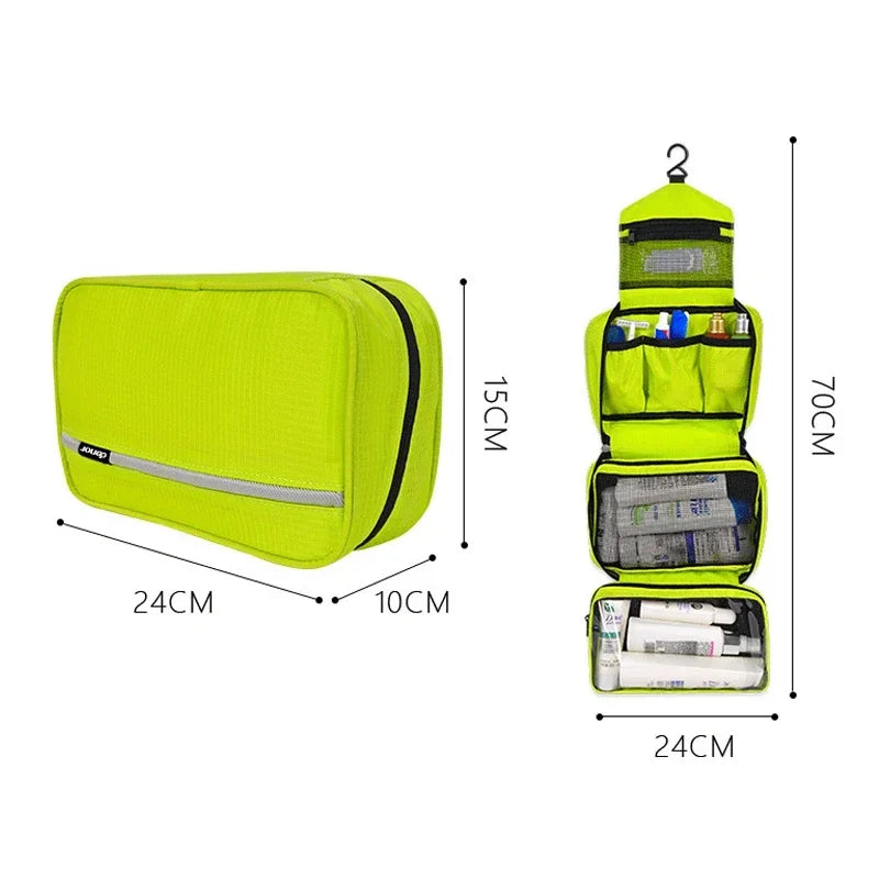 Large Waterproof Hanging Toiletry Bag – Foldable Travel Organizer for Men & Women, Cosmetic & Makeup Storage Bathroom Kit with Multiple Compartments