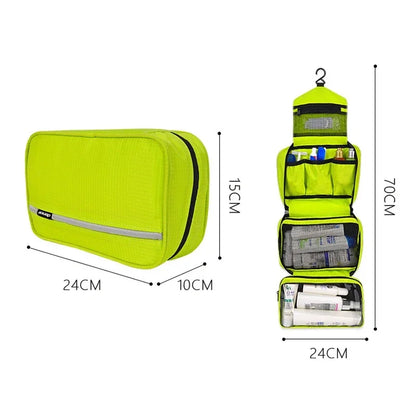 Large Waterproof Hanging Toiletry Bag – Foldable Travel Organizer for Men & Women, Cosmetic & Makeup Storage Bathroom Kit with Multiple Compartments