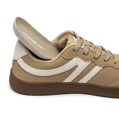 HOBIBEAR Unisex Wide Toe Sneakers – Retro Casual Lace-Up Leather Shoes for Men & Women