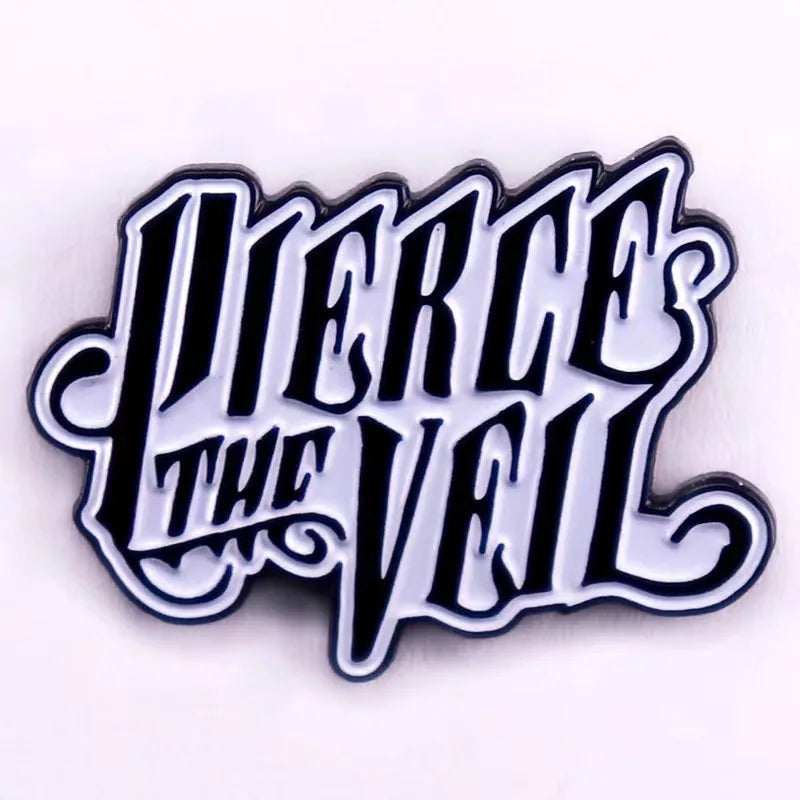 Rock Band Logo Enamel Pin — Music Album Badge, Pop Band Brooch Jewelry Gift & Clothing Accessory for Fans
