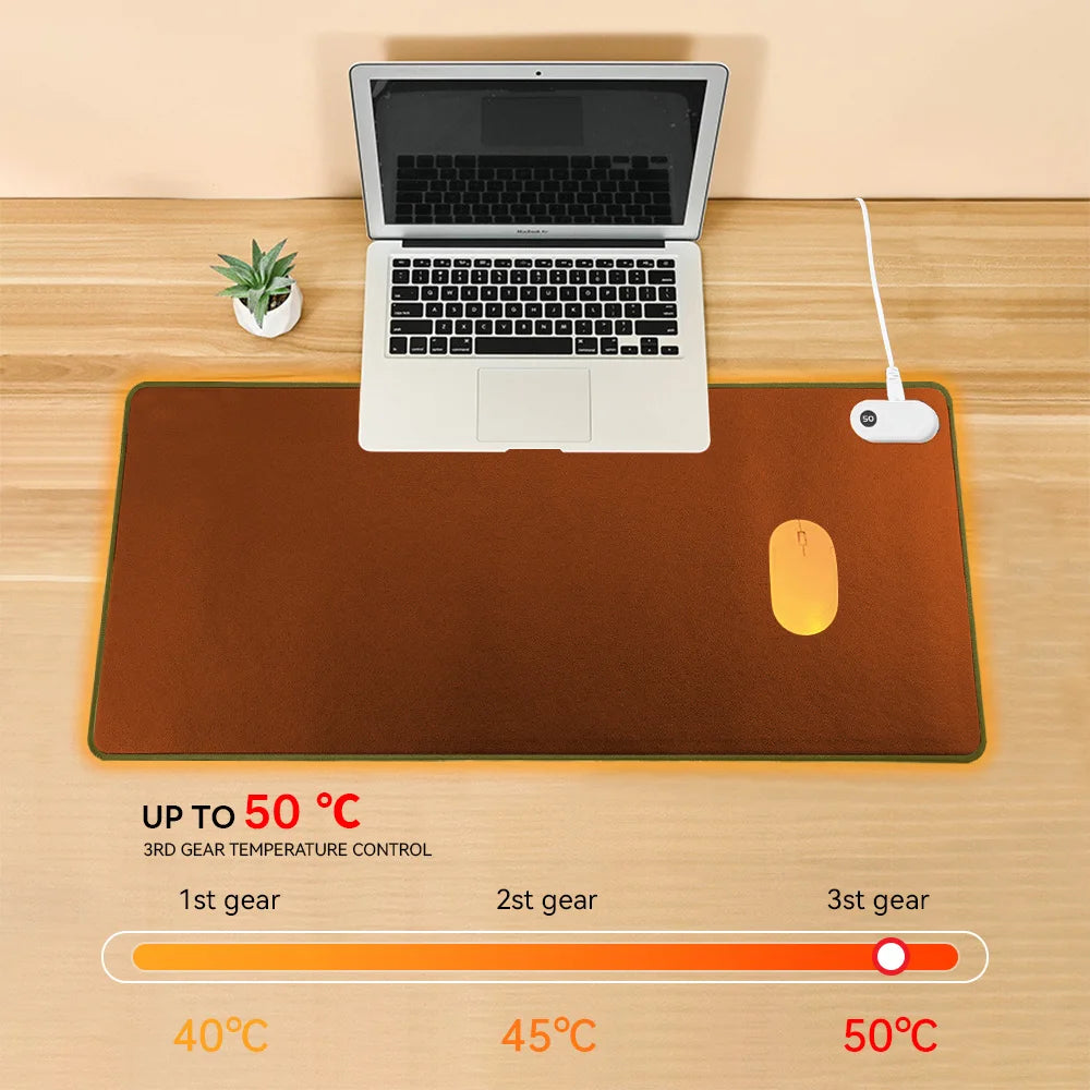 Adjustable Waterproof Electric Heating Pad - Intelligent Heated Mat for Home and Office