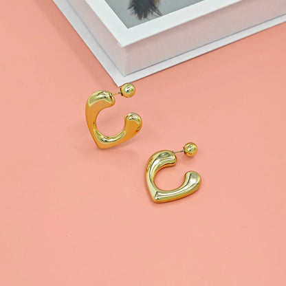 Fashion C-Shaped Earrings for Women – Unique High-End Trendy Jewelry