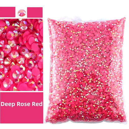 Jelly AB Resin Rhinestones 2-6mm — Non-Hotfix Flat Back Plastic Crystals & Strass Glitters, Large Pack