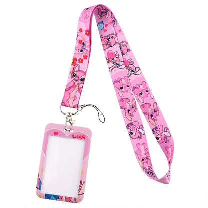 Stitch Cute Cartoon Lanyard – Keychain, ID & Credit Card Holder, Mobile Phone Charm Neck Strap Gift