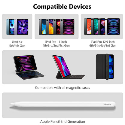 Smart Magic Keyboard Folio : Innovative Design for Apple with GOOJODOQ Magnetic Smart Folio - Includes Apple Pencil 1 & 2 Holder