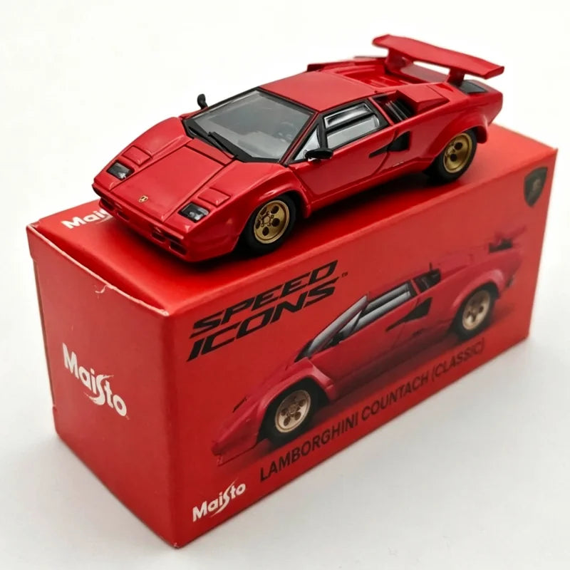 Maisto 1:64 Lamborghini Countach LP500 Diecast Model Car - Alloy Classic Sports Car Collectible Miniature Toy & Gift
