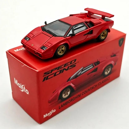 Maisto 1:64 Lamborghini Countach LP500 Diecast Model Car - Alloy Classic Sports Car Collectible Miniature Toy & Gift