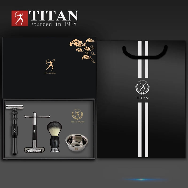 Titan High-Quality Safety Razor for Men – Metal Handle with Replaceable Blade for Precision Shaving