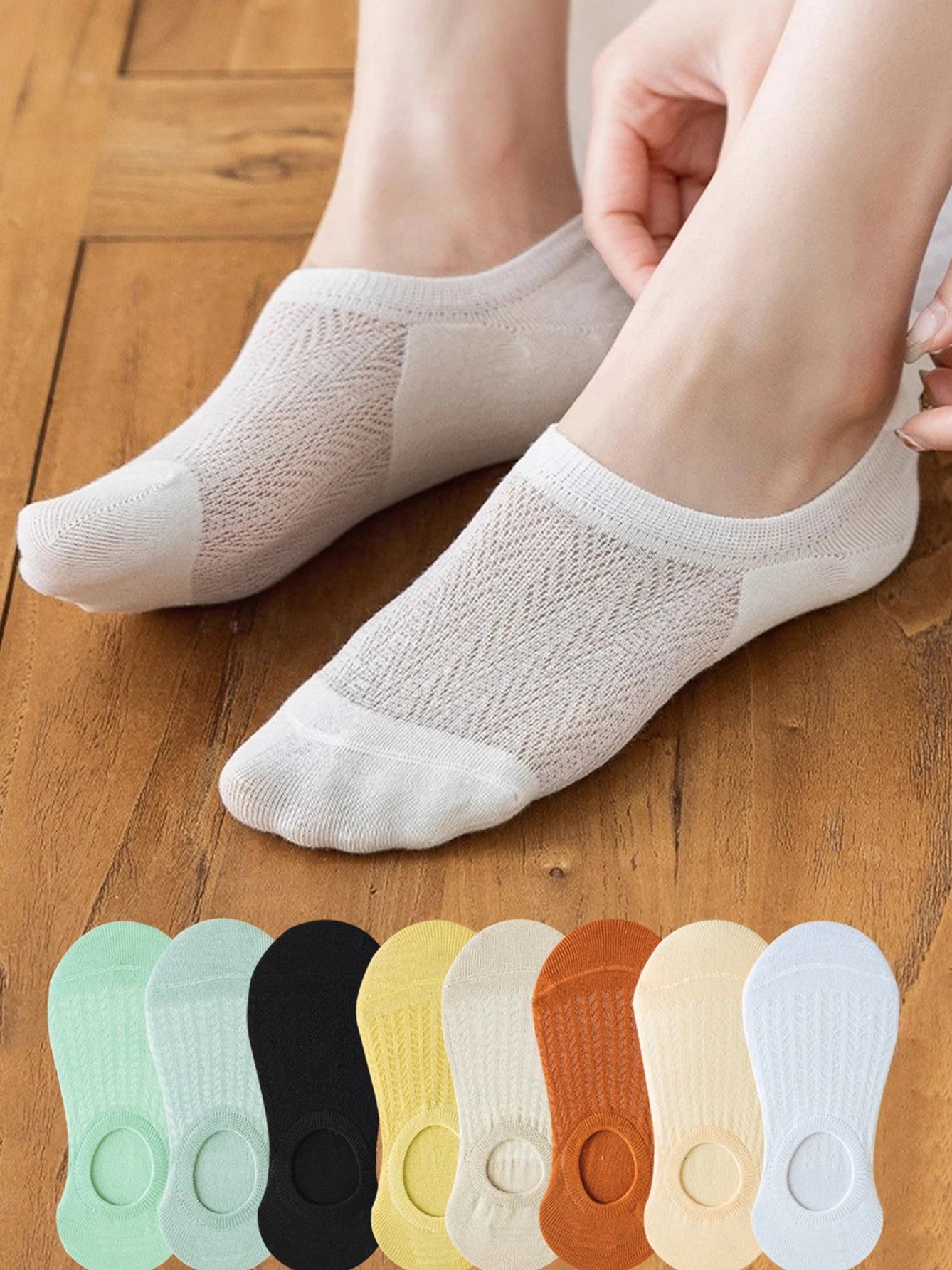 5 Pairs Women’s No-Show Socks – Summer Invisible Short Lace Boat Socks, Breathable Non-Slip Silicone Fashion Socks