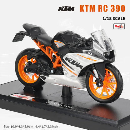 Maisto 1:18 Alloy Motorcycle Model – Yamaha MT-07/MT-10, Ducati, Kawasaki, KTM, Suzuki, BMW