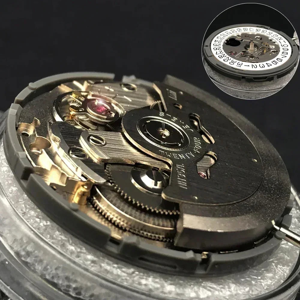 NH35 Premium Automatic Mechanical Movement NH35A 24 Jewels Self-Winding Watch Movement – High Accuracy Replacement with Date Wheel (3/3.8/6 Position)