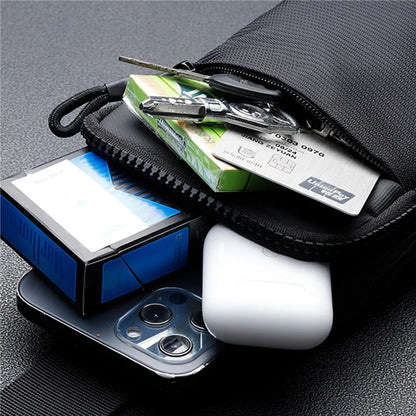 Casual Men's Nylon Waterproof Shoulder Chest Bag | Outdoor Sport Running Cycling Belt Bag | Large Capacity Travel Phone Pouch