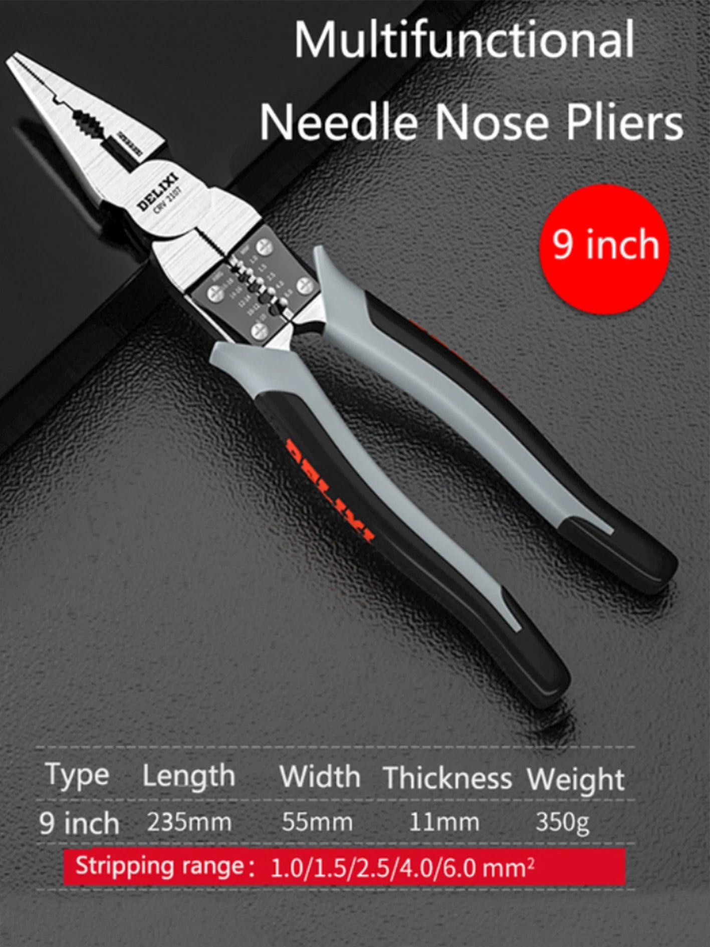 Multifunctional Universal Diagonal & Needle Nose Pliers – Electrician Wire Cutters and Hand Tools