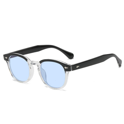 JNPCXI Retro Round Sunglasses – Punk Leopard Rivet Fashion Shades UV400 for Men & Women