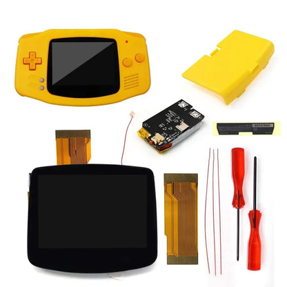 GBA V5 Laminated IPS LCD Backlight Kit – Built-In 1800mAh Rechargeable Battery with Type-C Port for Game Boy Advance