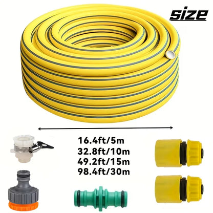 Heavy-Duty Rubber Garden Hose 5/10/20M – Leak-Proof, Wear & Scratch Resistant All-Season Water Hose for Home, Balcony & Car Washing