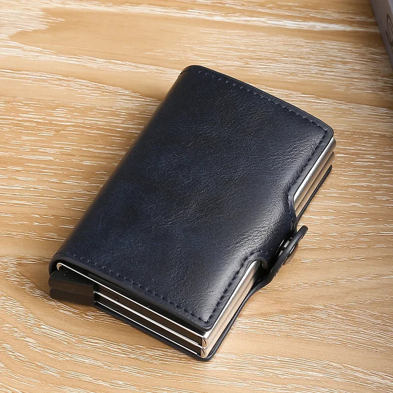 Large Capacity Double Layer RFID Blocking Carbon Fiber Wallet – Men’s Anti-Theft Credit & ID Card Holder Case