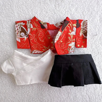 17cm Labubu V1-V3 Doll Clothes – Traditional Kimono Outfit Accessories, Fashion Gift