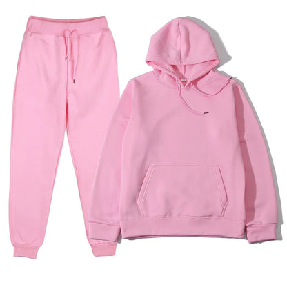 Men's Sports Tracksuit Set - Hoodie and Pants Two-Piece Running Casual Outfit for Men and Women