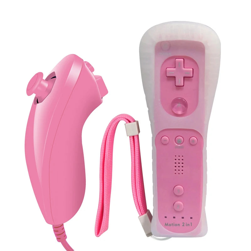 Nintendo Wii Remote and Nunchuk Controller with Motion Plus – Compatible Gamepad for Wii Console