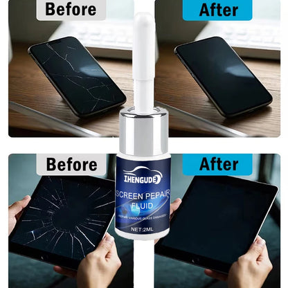 Cracked Phone Screen Repair Liquid - Strong Adhesive Glass Repair Kit for Scratches & Cracks