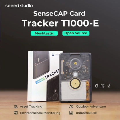 SenseCAP Card Tracker T1000-E - Meshtastic LoRa GPS Tracker with nRF52840 and LR1110, 863–928 MHz for Outdoor Tracking