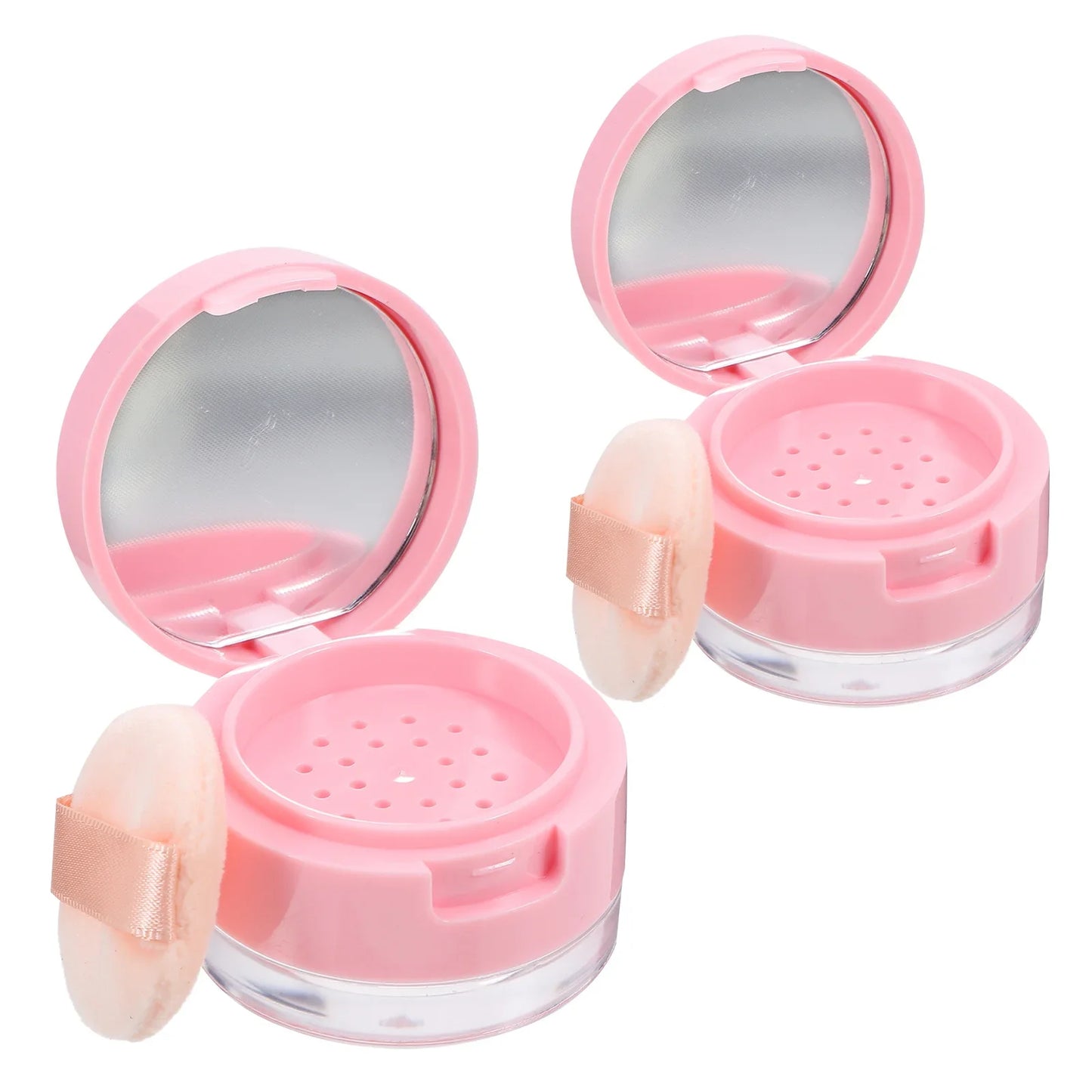 Portable Mini Loose Powder Container 3g/5g – Empty Cosmetic Jar with Sieve & Mirror Travel Makeup Case