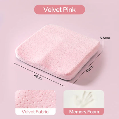 Ergonomic Memory Foam Seat Cushion for Office & Car - Anti-Hemorrhoid Tailbone Pillow for Comfort