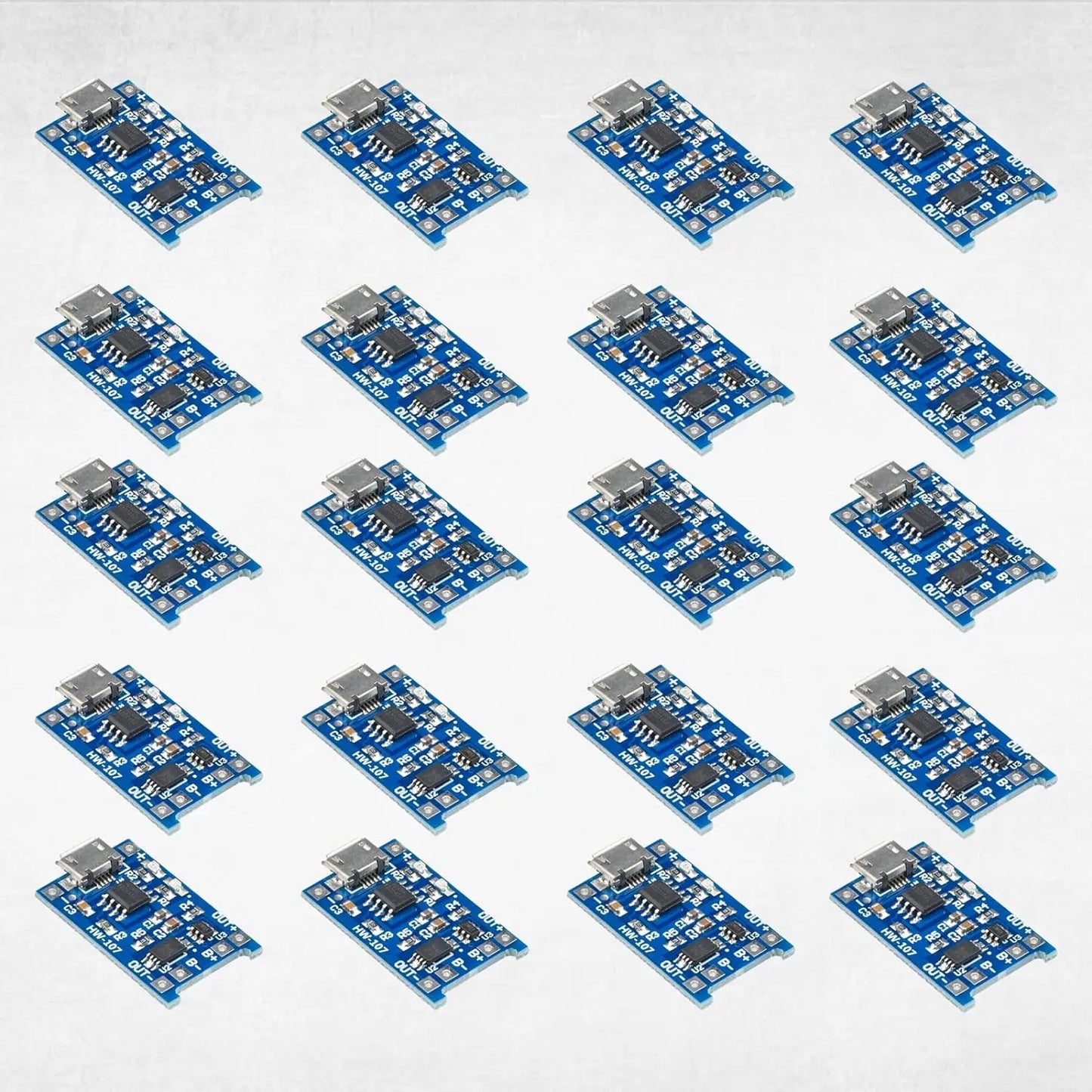 10PCS 5V 1A 18650 Lithium Battery Charging Board - TP4056 Mini/Micro USB Type-C Module with Protection