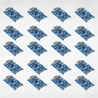 10PCS 5V 1A 18650 Lithium Battery Charging Board - TP4056 Mini/Micro USB Type-C Module with Protection
