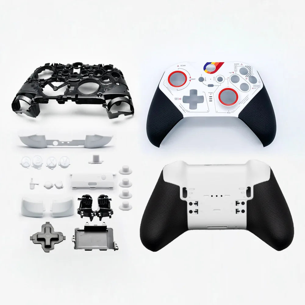 Xbox Elite Series 2 Controller Full Housing Shell Kit – Faceplates, ABXY Buttons, LT/RT LB/RB Bumpers, Grips & Thumbsticks