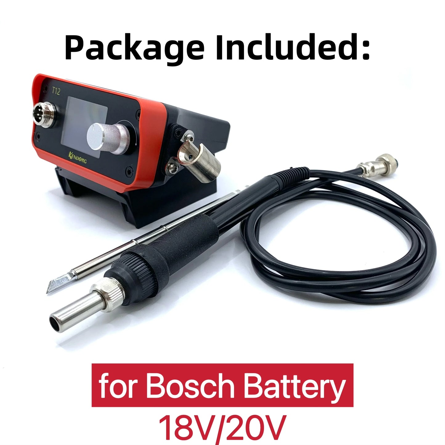 70W T12 Cordless Soldering Station – Soldering Iron for Dewalt, Makita, Milwaukee, Bosch 20V Max Li-ion Battery for DIY Repair