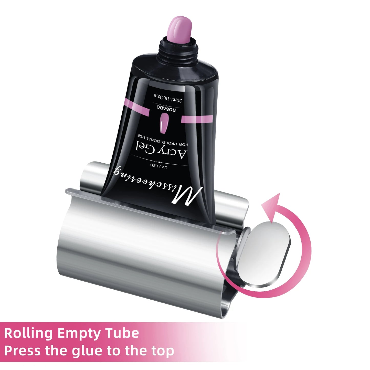 Stainless Steel Rotating Glue Squeezer & Toothpaste Storage Rack – Ointment & Nail Supplies Organizer Tool