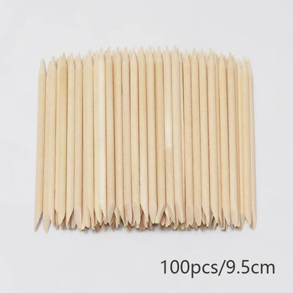 Lurayee Orange Wood Nail Cuticle Pusher – Manicure Tool for Nail Art, Gel Polish, and Nail Design