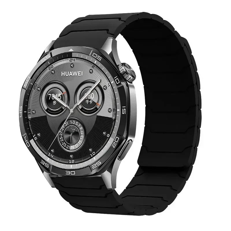 22mm Magnetic Silicone Watch Strap for NORTH EDGE APACHE-46 – Sport Replacement Wristband Bracelet Accessories