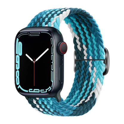 Braided Nylon Apple Watch Band – Adjustable Sport Strap Compatible with Ultra 2, Series 10/9/8/7/6/SE (40–49mm) Wrist Bracelet