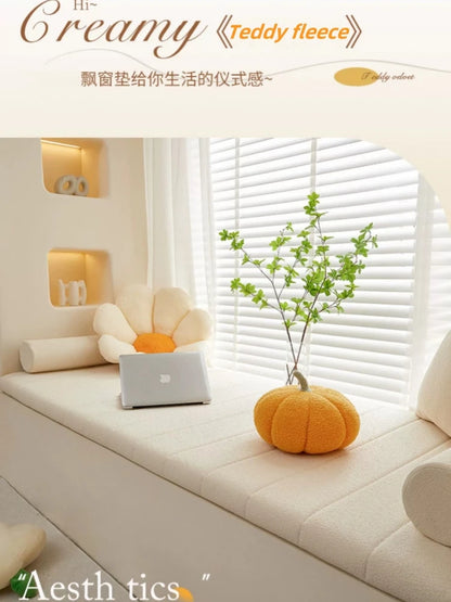 Customized Teddy Sponge Windowsill Cushion – High-Density Waterproof Non-Slip Sofa Cushion, 4.5/6.5/9.5 cm Options