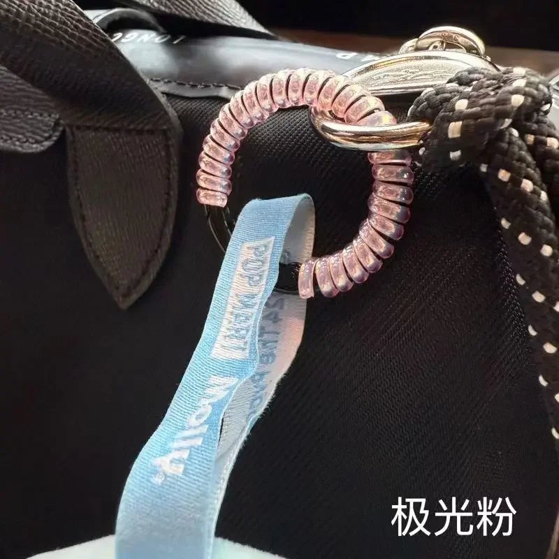 2PCS Labubu Silicone Anti-Drop Keychain Rope – Colorful Buckle Protection Ring