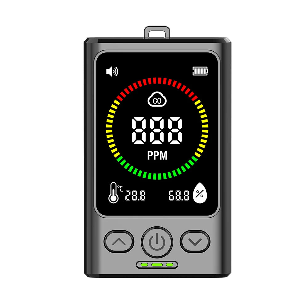 Carbon Monoxide Alarm Detector - CO Leak Monitor with Temperature & Humidity Display for Indoor, Home & Garage Use