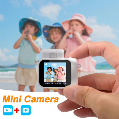 Y4000 Mini Digital Camera - HD 1080P Portable Video Recorder with Screen, Flash Light, Battery Dock & Compact Retro Design
