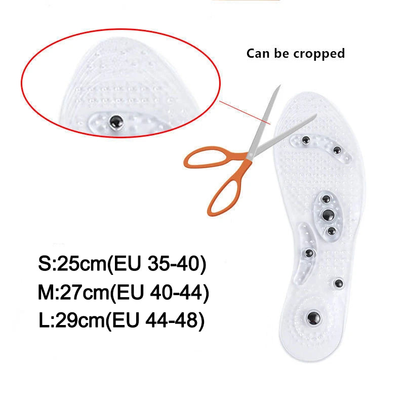 Magnetic Therapy Foot Massage Insoles – Acupressure Point Therapy for Men & Women