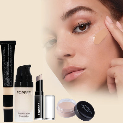 All-in-One Makeup Kit for Women & Teens – Complete Gift Set with Eyeshadow, Foundation, Primer, Brushes & Nude Lip Gloss