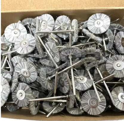 19/22/25mm Polishing Brushes – Soft & Hard Abrasive Buffing Wheels with 2.35mm Shank for Dremel Jewelry Rotary Tools