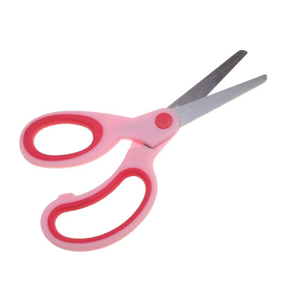 Kids Safety Scissors — Left-Handed Student Scissors with Sleeve for DIY, Paper Cutting & Stationery