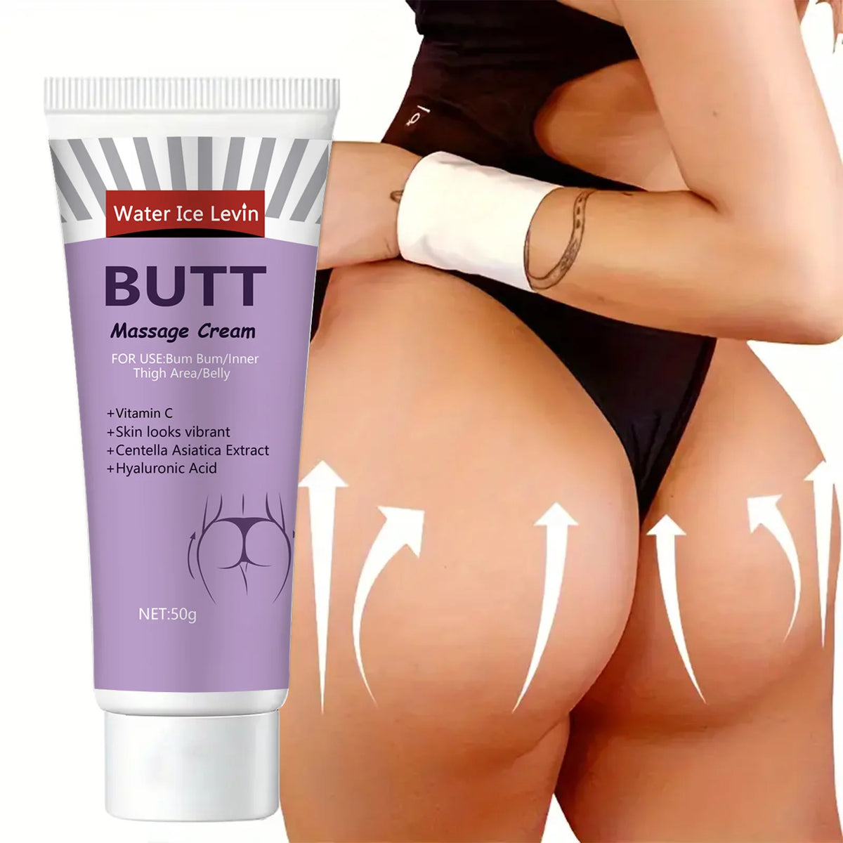 Hip Firming Cream - Moisturizing Body Care Formula with Glycerin, Vitamin C & Hyaluronic Acid for All Skin Types